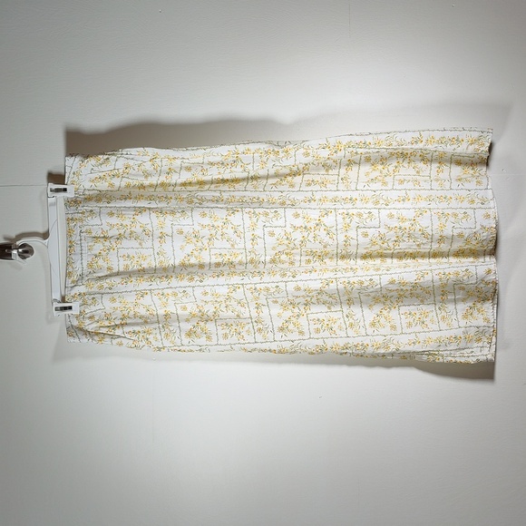 Joie 100% Linen Yellow Floral Print Maxi Skirt XL - Picture 1 of 9